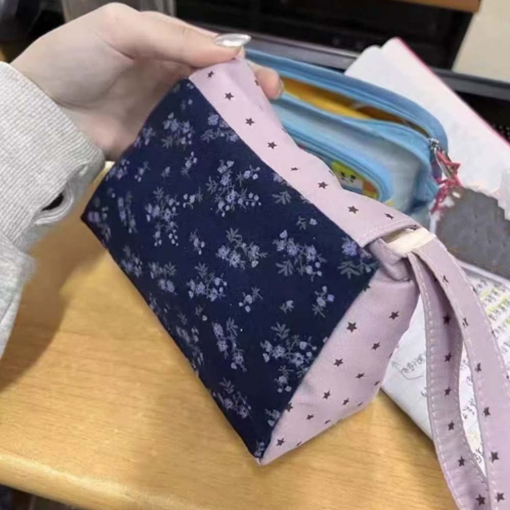 Purple Print Floral Makeup Bag - Korean Lifestyle & Kids Boutique Photos recension och pris