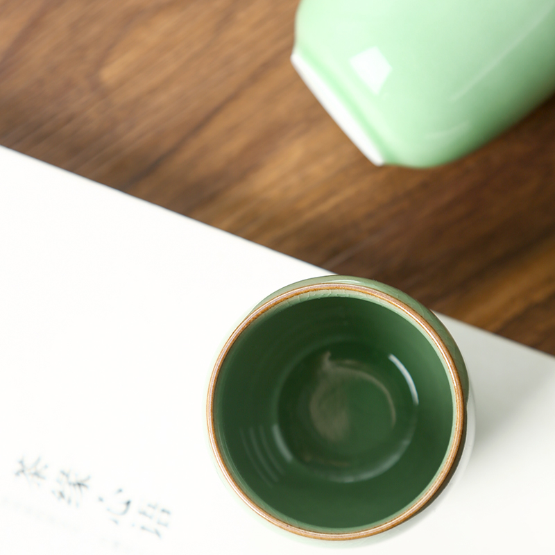 CHANSHOVA-Porcelain Tea Cup Se - Celadon Ceramic Cup recension och pris