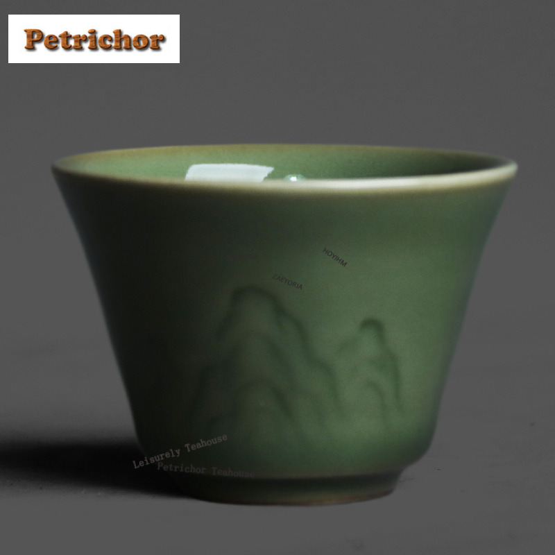 50ml Yue Kiln Celadon Relief T - Celadon Ceramic Cup recension och pris
