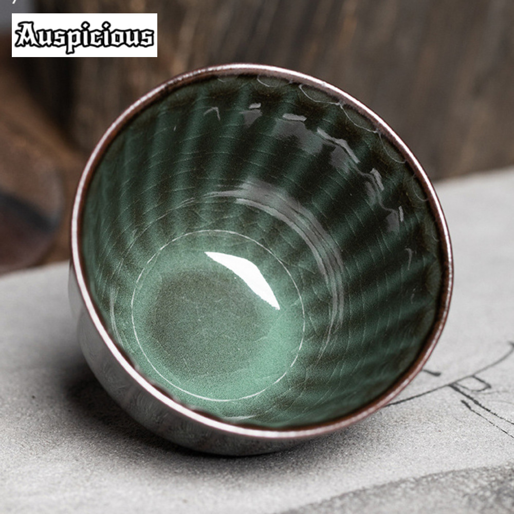 85ml Handmade Ge Kiln Iron Bod - Celadon Ceramic Cup recension och pris