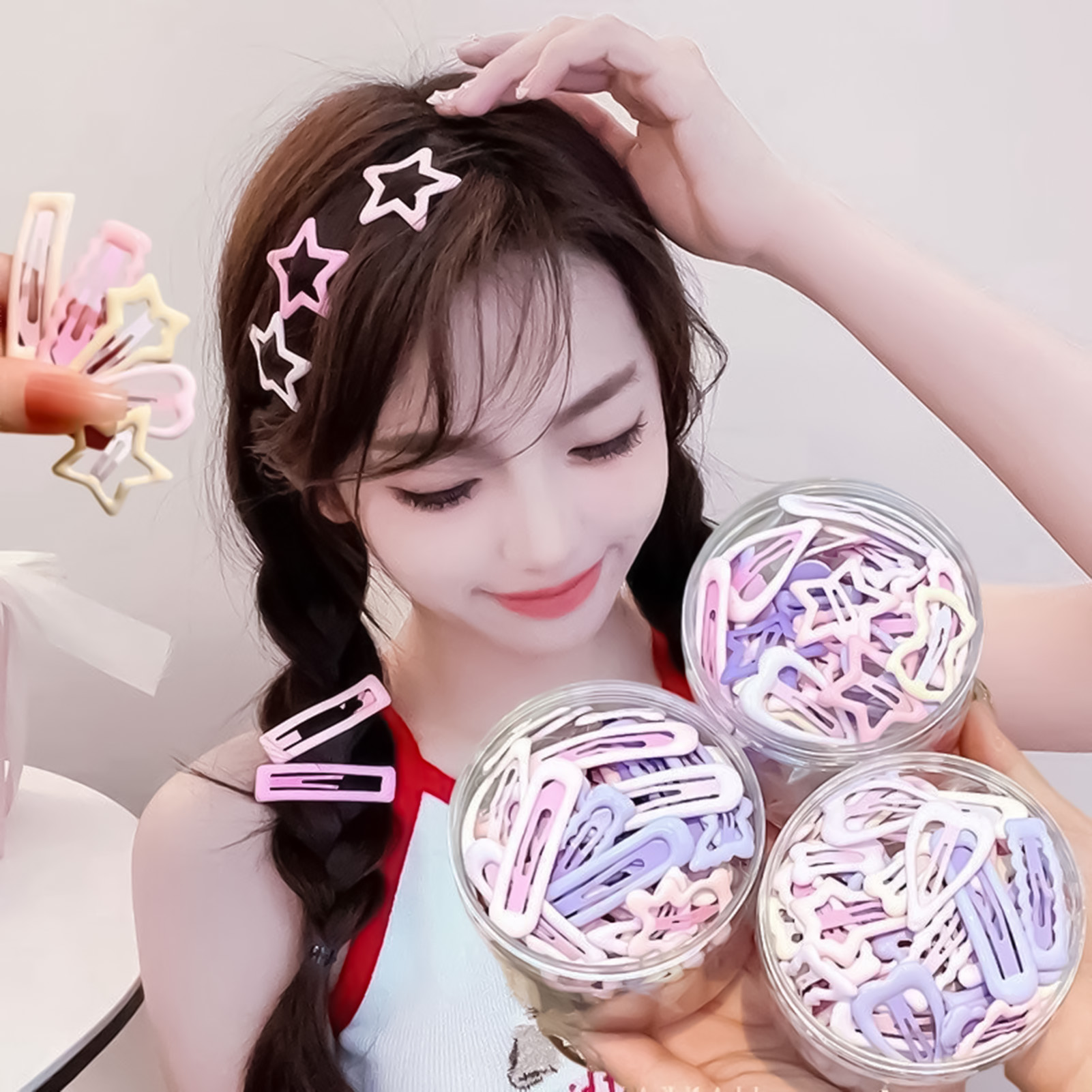 3PCS Sweet Style Headwear Pins - Korean Women Lifestyle recension och pris