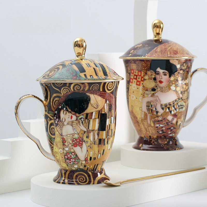 European Ceramic Mug with Lid  - Celadon Ceramic Cup recension och pris