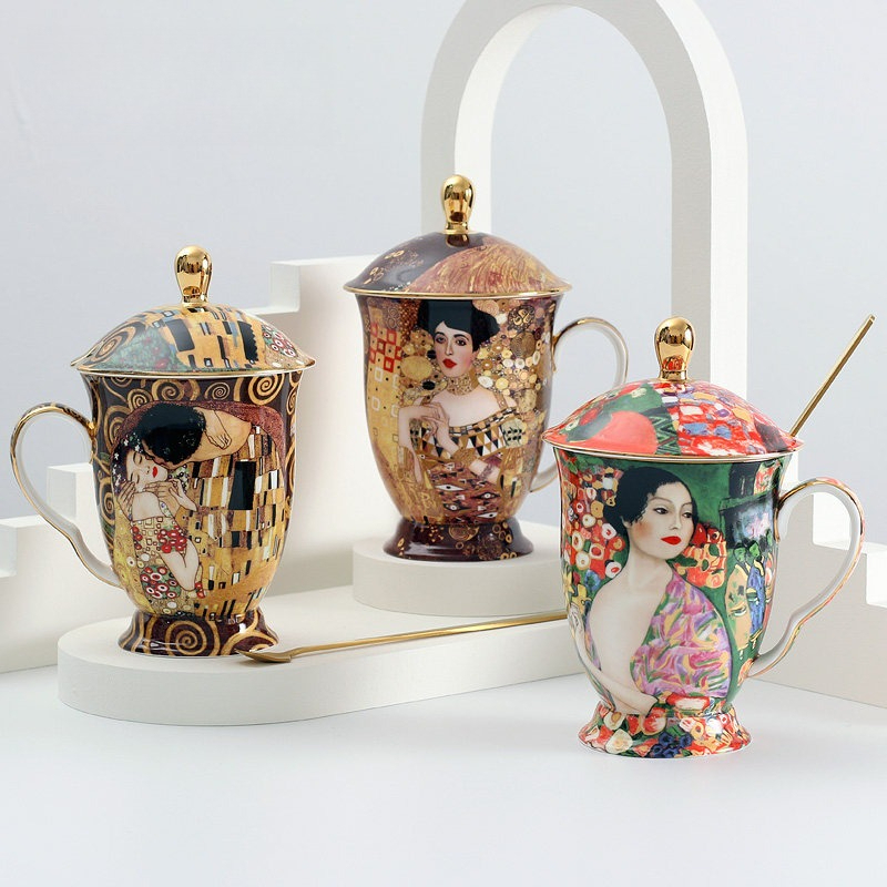 European Ceramic Mug with Lid  - Celadon Ceramic Cup recension och pris