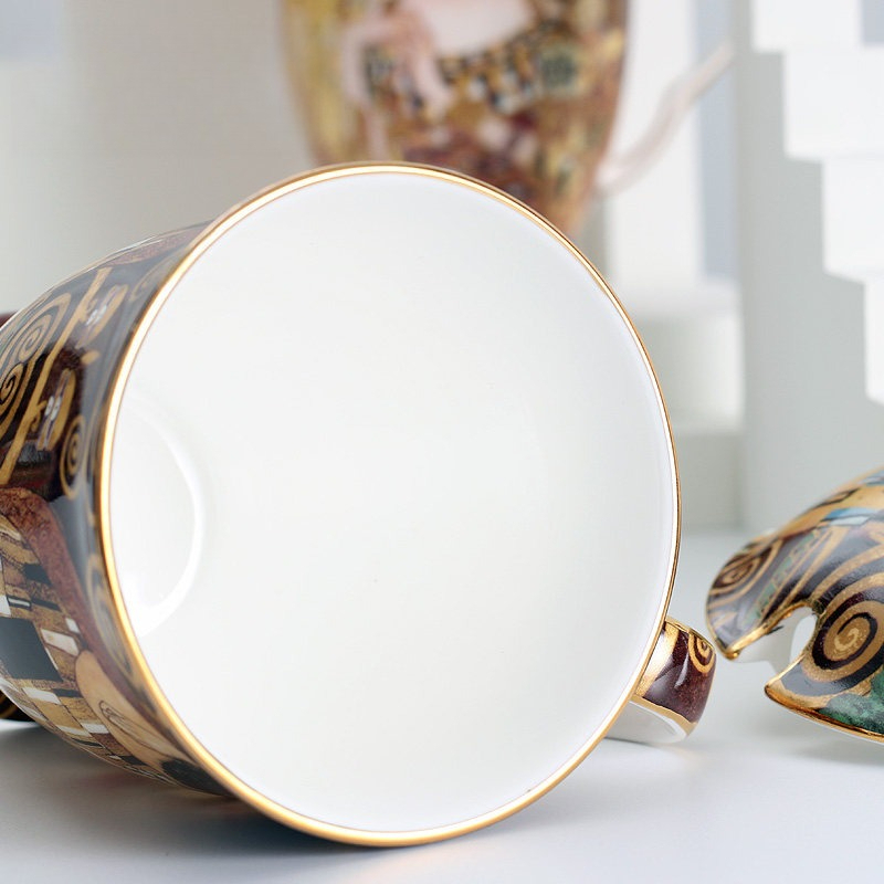 European Ceramic Mug with Lid  - Celadon Ceramic Cup recension och pris