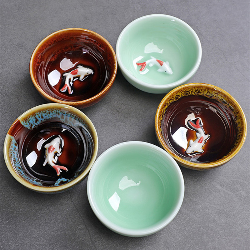 Celadon Fish Cute Teacup, Chin - Celadon Ceramic Cup recension och pris